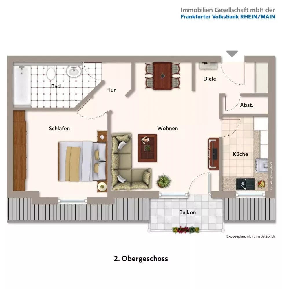 Bild 7 Vermietete Wohnung in guter Hanauer Lage | Hanau | 57m² | 158.000€